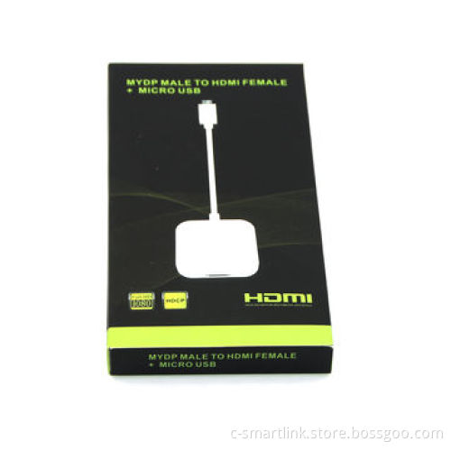 Slim-port to HDMI display, transfer image and video from smart phone, tablet PC to HD display device